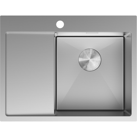 Mexen Exar jednokomorový oceľový drez s odkvapkávačom, pravý 620 x 480 mm, inox - 6432621005P-01