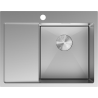 Mexen Exar nerezový drez s odkvapkávačom vpravo 620 x 480 mm, inox - 6432621005P-01