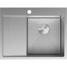 Mexen Exar nerezový drez 1-komorový s odkvapkávačom pravý 620 x 480 mm, inox HC - 6432621005P-01HC