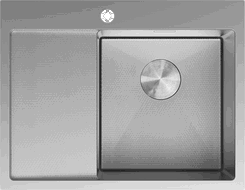 Mexen Exar nerezový drez 1-komorový s odkvapkávačom pravý 620 x 480 mm, inox HC - 6432621005P-01HC
