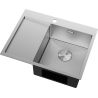 Mexen Exar nerezový drez 1-komorový s odkvapkávačom pravý 620 x 480 mm, inox HC - 6432621005P-01HC