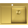 Mexen Exar nerezový drez 1-komorový s odkvapkávačom pravý 620 x 480 mm, zlatý - 6432621005P-55