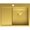 Mexen Exar oceľový drez s jednou komorou s odkvapkávačom pravý 620 x 480 mm, zlatý HC - 6432621005P-55HC