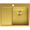 Mexen Exar oceľový drez s jednou komorou s odkvapkávačom pravý 620 x 480 mm, zlatý HC - 6432621005P-55HC