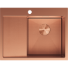 Mexen Exar oceľový drez s 1 komorou a odkvapkávačom, pravý 620 x 480 mm, meď HC - 6432621005P-65HC