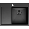 Mexen Exar nerezový drez 1-komorový s odkvapkávacou plochou pravý 620 x 480 mm, čierny HC -6432621005P-70HC