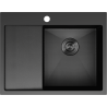 Mexen Exar oceľový drez s 1 komorou a odkvapkávačom, pravý 620 x 480 mm, čierny HC - 6432621005P-70HC