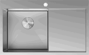 Mexen Exar nerezový drez s 1 komorou a odkvapkávačom, ľavý 780 x 480 mm, inox - 6433781010L-01