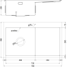 Mexen Exar nerezový drez 1-komorový s odkvapkávacou plochou ľavý 780 x 480 mm, inox HC - 6433781010L-01HC