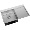 Mexen Exar nerezový drez 1-komorový s odkvapkávacou plochou ľavý 780 x 480 mm, inox HC - 6433781010L-01HC