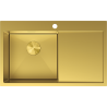 Mexen Exar oceľový drez s 1 komorou a odkvapkávacou plochou, ľavý 780 x 480 mm, zlatý - 6433781010L-55