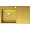 Mexen Exar oceľový drez 1-komorový s odkvapkávačom, ľavý 780 x 480 mm, zlatý HC - 6433781010L-55HC
