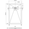 Mexen Stone+ obdĺžniková kompozitná sprchová vanička 130 x 80 cm, čierna - 44708013