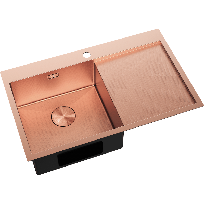 Mexen Exar oceľový drez s 1-komorou s odkvapkávacou plochou, ľavý 780 x 480 mm, meď HC - 6433781010L-65HC