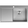 Mexen Exar nerezový drez s odkvapávačom pravý 780 x 480 mm, inox - 6434781010P-01