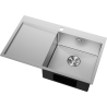 Mexen Exar nerezový drez s odkvapávačom pravý 780 x 480 mm, inox - 6434781010P-01