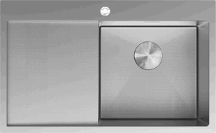 Mexen Exar oceľový drez s odkvapkávacou plochou, pravý 780 x 480 mm, inox HC - 6434781010P-01HC