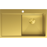 Mexen Exar nerezový drez s 1 komorou a pravým odkvapkávačom 780 x 480 mm, zlatý - 6434781010P-55