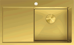 Mexen Exar oceľový drez s 1 komorou s odkvapkávačom, pravý 780 x 480 mm, zlatý - 6434781010P-55