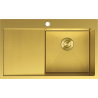 Mexen Exar oceľový drez s jednou komorou s odkvapkávačom, pravý 780 x 480 mm, zlatý HC - 6434781010P-55HC
