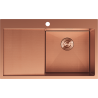 Mexen Exar oceľový drez 1-komorový s odkvapkávačom, pravý 780 x 480 mm, meď HC - 6434781010P-65HC