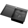 Mexen Exar oceľový drez 1-komorový s odkvapom pravý 780 x 480 mm, čierny - 6434781010P-70