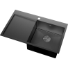 Mexen Exar oceľový drez s 1 komorou a pravým odkvapkávačom 780 x 480 mm, čierny HC - 6434781010P-70HC