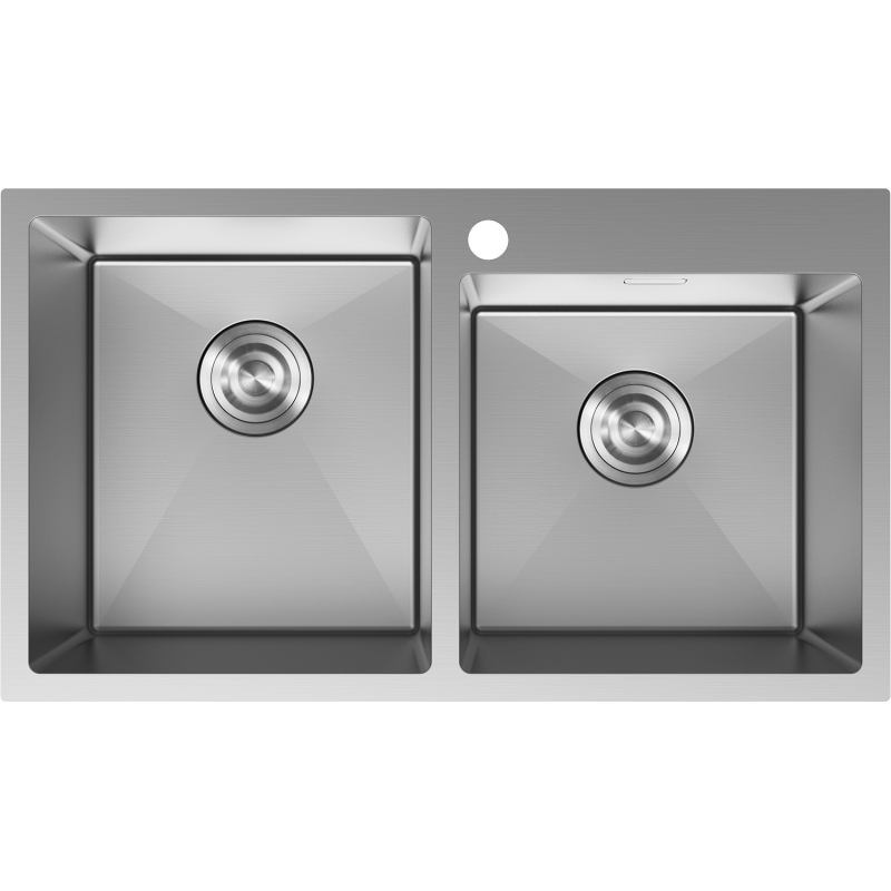 Mexen Xorin nerezový drez 2-komorový 780 x 450 mm, inox - 6441782000-01