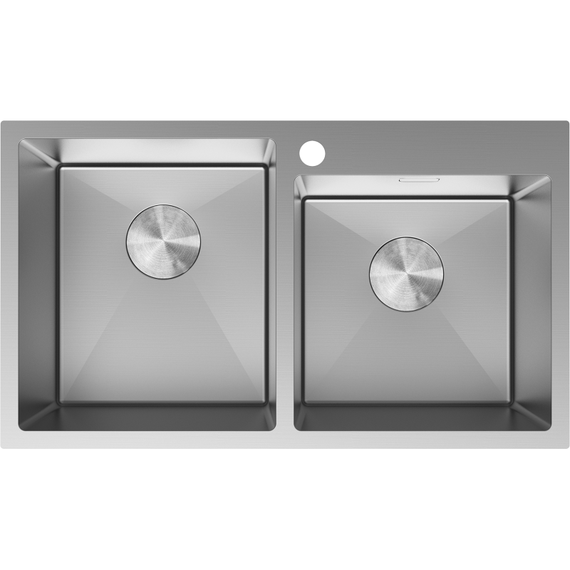 Mexen Xorin nerezový drez 2-komorový 780 x 450 mm, inox - 6441782000-01