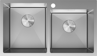 Mexen Xorin nerezový drez 2-komorový 780 x 450 mm, inox - 6441782000-01