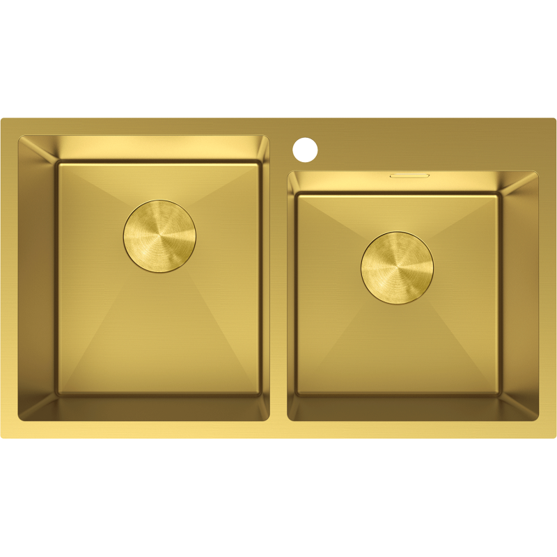 Mexen Xorin dvojkomorový oceľový drez 780 x 450 mm, zlatý - 6441782000-55