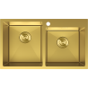 Mexen Xorin dvojkomorový oceľový drez 780 x 450 mm, zlatý - 6441782000-55