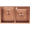 Mexen Xorin nerezový drez s 2 komorami 780 x 450 mm, meď - 6441782000-65