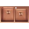 Mexen Xorin oceľový drez s 2 komorami 780 x 450 mm, meď HC - 6441782000-65HC