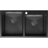 Mexen Xorin nerezový drez 2-komorový 780 x 450 mm, čierny - 6441782000-70