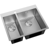 Mexen Flexo oceľový drezy 1,5-komorový 610 x 510 mm, inox - 6446611500-01