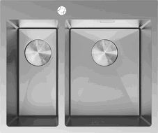 Mexen Flexo oceľový drezy 1,5-komorový 610 x 510 mm, inox - 6446611500-01