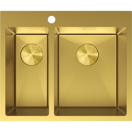 Mexen Flexo oceľový drez 1,5-komorový 610 x 510 mm, zlatý - 6446611500-55