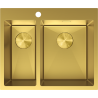 Mexen Flexo oceľový drez 1,5-komorový 610 x 510 mm, zlatý - 6446611500-55
