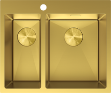 Mexen Flexo oceľový drez 1,5-komorový 610 x 510 mm, zlatý - 6446611500-55