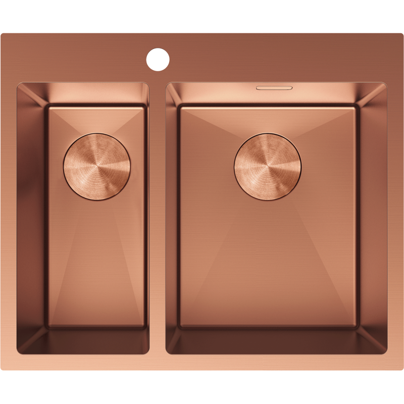 Mexen Flexo nerezový drez s 1,5 komorou 610 x 510 mm, meď - 6446611500-65