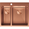 Mexen Flexo nerezový drez s 1,5 komorou 610 x 510 mm, meď - 6446611500-65
