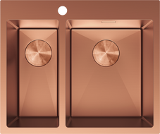Mexen Flexo nerezový drez s 1,5 komorou 610 x 510 mm, meď - 6446611500-65