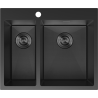 Mexen Flexo nerezový kuchynský drez s 1,5 komorou 610 x 510 mm, čierny HC - 6446611500-70HC