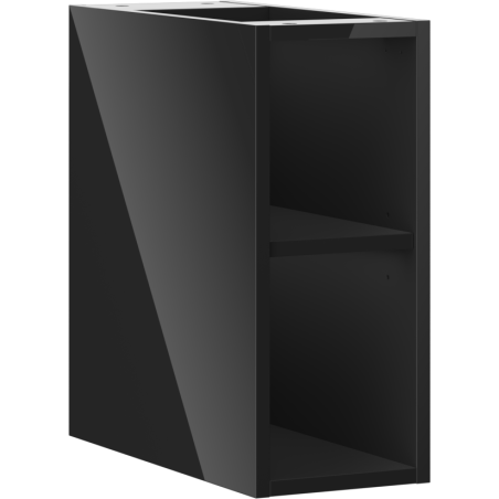 Mexen Box-A otvorená skrinka s policou 20 cm, čierny lesk - 91AX2-0200-470-0-70
