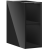 Mexen Box-A otvorená skrinka s policou 20 cm, čierny lesk - 91AX2-0200-470-0-70
