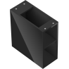Mexen Box-A otvorená skrinka s policou 20 cm, čierny lesk - 91AX2-0200-470-0-70