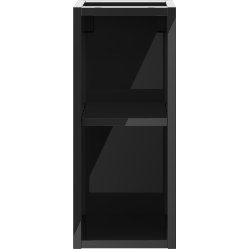 Mexen Box-A otvorená skrinka s policou 20 cm, čierny lesk - 91AX2-0200-470-0-70