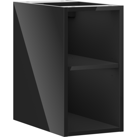 Mexen Box-A otvorená skrinka s policou 25 cm, čierny lesk - 91AX2-0250-470-0-70