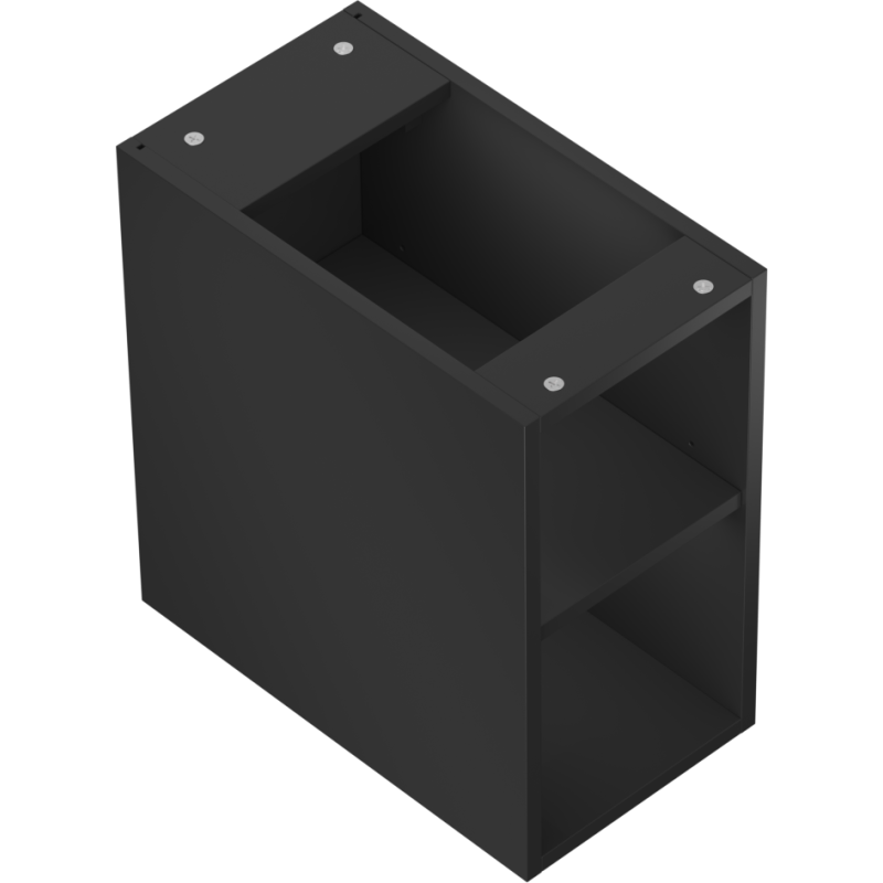 Mexen Box-A otvorená skrinka s policou 25 cm, čierna matná - 91AX2-0250-470-0-71